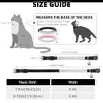 Cute Rhinestone Cat Collar with Quick Release Bell