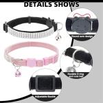 Cute Rhinestone Cat Collar with Quick Release Bell
