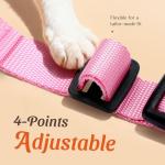 Escape-Proof Cat Harness with Leash, Reflective, Pink