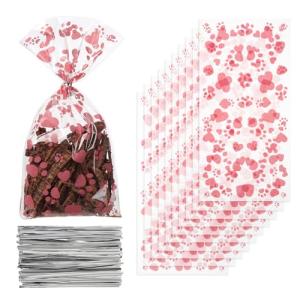 100 Dog Treat Bags with Silver Twist Ties