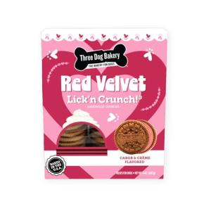 Three Dog Bakery Red Velvet Dog Treats 13 oz