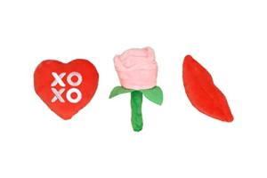 Valentine’s Day Plush Dog Toy Set - 3 Pack