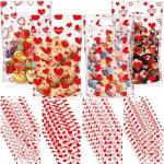 Valentine's Day Heart Treat Bags - 100 Pcs