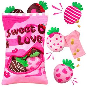 Lepawit Valentine's Day Squeaky Dog Toys Set