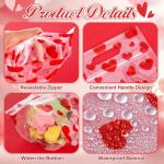 Valentine's Day Heart Treat Bags - 100 Pcs