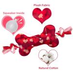 Valentine's Day Plush Squeaky Dog Toys - 2 Pack
