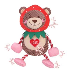 Valentine's Day Plush Squeaky Dog Toy for All Sizes