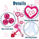 Valentine's Day Catnip Toys with Feathers and Bells