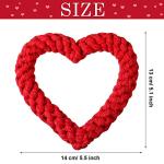 Valentine's Day Heart Shaped Dog Chew Toys Set