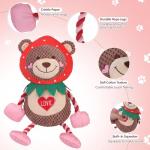 Valentine's Day Plush Squeaky Dog Toy for All Sizes