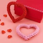Valentine's Day Heart Shaped Dog Chew Toys