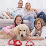 Valentine's Day Heart Shaped Dog Chew Toys Set