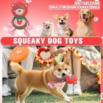 Valentine's Day Plush Squeaky Dog Toy for All Sizes