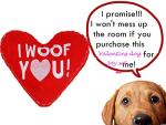 Valentine’s Plush Dog Squeaky Toys - 2 Pack