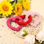 Valentine’s Day Heart Rope Dog Chew Toys Set