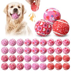Valentine's Day Squeaky Tennis Balls for Dogs