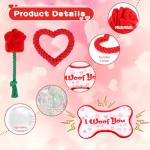 Valentine's Day Squeaky Pet Toy 3-Pack Set