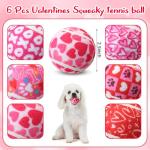 Valentine's Day Squeaky Tennis Balls for Dogs