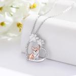 Corgi Paw Print Necklace for Dog Lovers