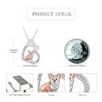 Corgi Paw Print Necklace for Dog Lovers