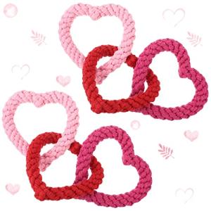 Valentine's Day Heart Dog Rope Chew Toy