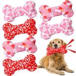 Valentine's Day Dog Squeaky Bone Toy Set