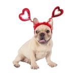 Valentine’s Day Sequin Heart Dog Headband Set
