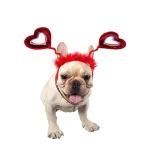 Valentine’s Day Sequin Heart Dog Headband Set