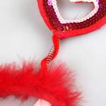 Valentine’s Day Sequin Heart Dog Headband Set