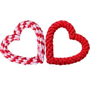 Valentine's Heart Shaped Rope Dog Chew Toys
