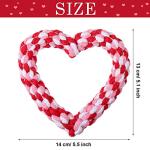 Valentine's Heart Shaped Rope Dog Chew Toys