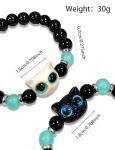 Mifexi Black and White Cat Couple Bracelets Set