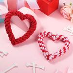 Valentine's Heart Shaped Rope Dog Chew Toys