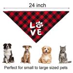 Valentine's Day Dog Bandana and Headband Set