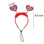 Valentine's Day Dog Bandana and Headband Set