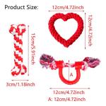 Valentine's Day Dog Rope Toys - 3 Pack