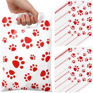 100 Pcs Dog Paw Treat Bags for Parties