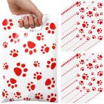 100 Pcs Dog Paw Treat Bags for Parties