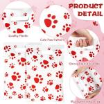100 Pcs Dog Paw Treat Bags for Parties