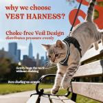 Adjustable Breathable Cat Harness with Leash, Reflective