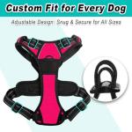 BARKBAY Adjustable No Pull Dog Harness for Pink