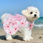 Floral Summer Dog Dress for Small Pets