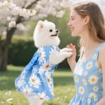 4pcs Cute Dog Dresses for Summer Fun