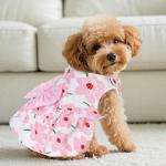 Floral Summer Dog Dress for Small Pets