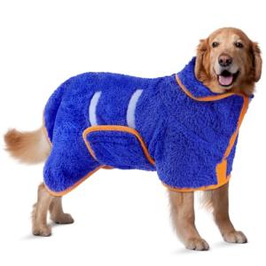 Bienbee Quick-Dry Absorbent Dog Bathrobe, XL