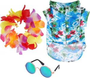 Hawaiian Costume Set for Small to Medium Pets