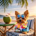 Hawaiian Costume Set for Small to Medium Pets