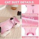 Cat Recovery Suit for Spay Wounds - Pink M