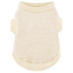 Stretchy Beige Dog Shirts for Small Puppies