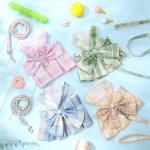 Cute Plaid Dog Dress Set with Bow Tie Harness